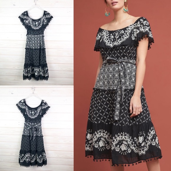 Anthropologie Dresses & Skirts - Anthropologie Marisol Dress Off-Shoulder Embroider